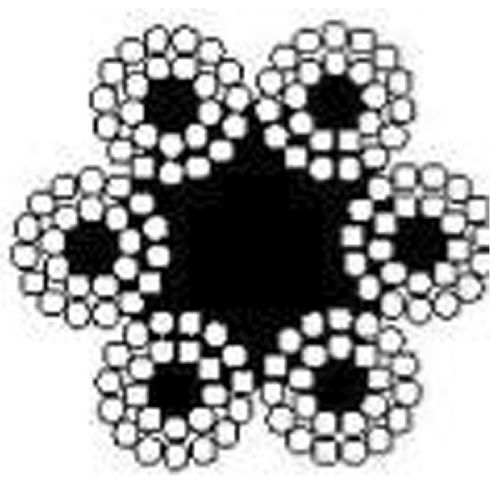 Wire galv 6x24 fc Ø: 16 mm Breaking: 12933 kg
