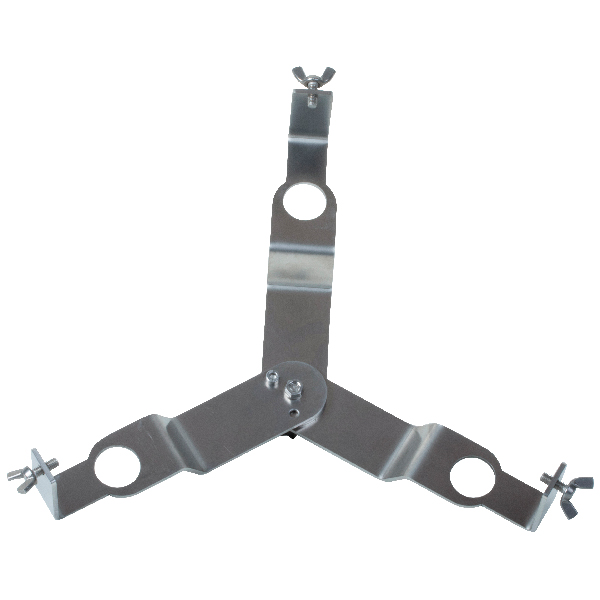 Cobb holder for gas grill, used with railing brackets