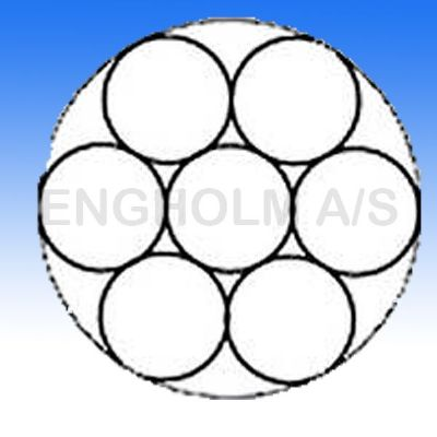 Wire stainless 1x7 PVC pre-coated transp. Ø:0.5/0.7mm