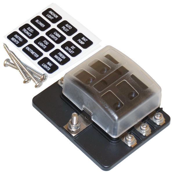 1852 fuse holder 6pcs 12-32 vdc max 30Amp total 100Amp