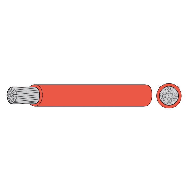 OceanFlex marine cable tinned red 6.0mm2 30m