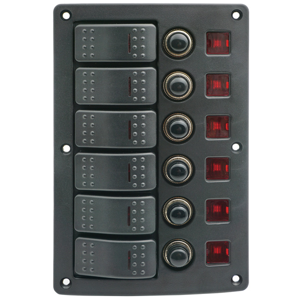1852 electrical panel with automatic fuses 6 contacts