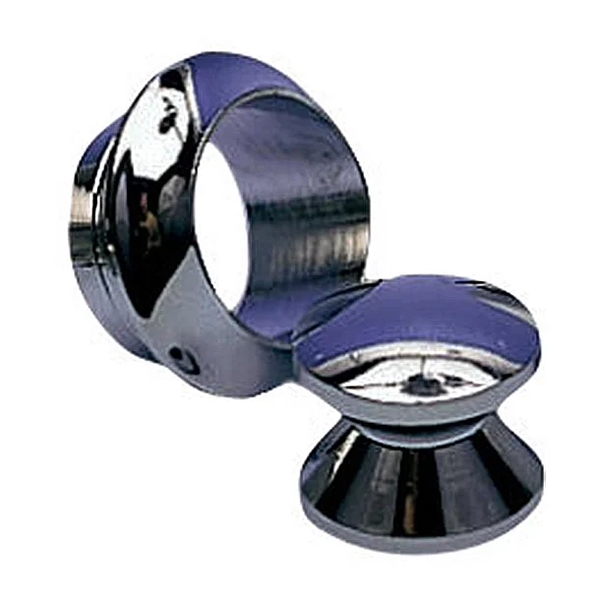 Rosette/Knopf Messing verchromt für Tür 16mm