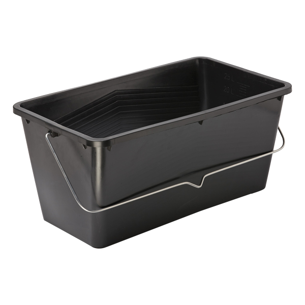 Farbeimer mit Griff, Nimba 7L Schwarz für 18 cm Farbrollen
