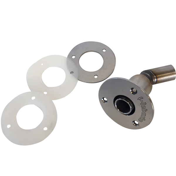 Webasto hull penetration straight with 45° Ø24mm connection