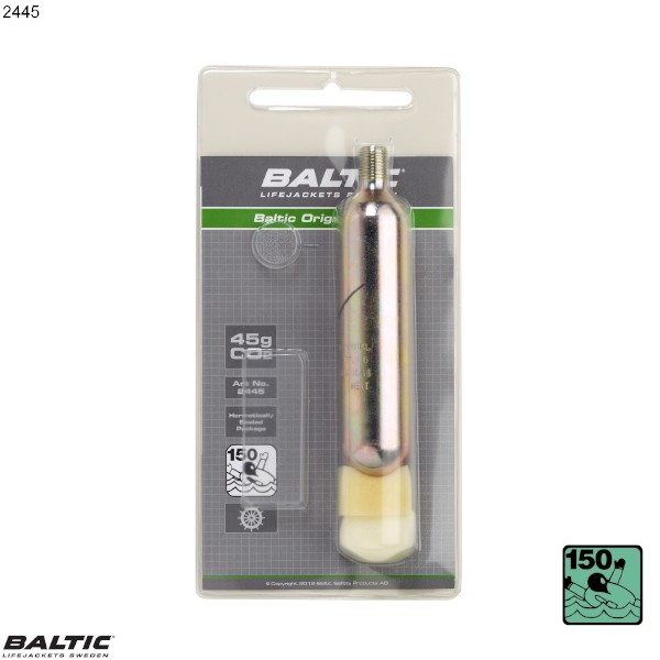 Servicekit til selvoppustelige redningsveste – Baltic 45g CO2 patron re-arming kit