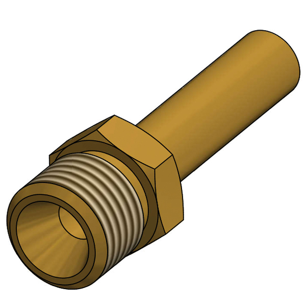Gas-Rohrverschraubung Ø8mm - LH1/4" Gewinde Blister