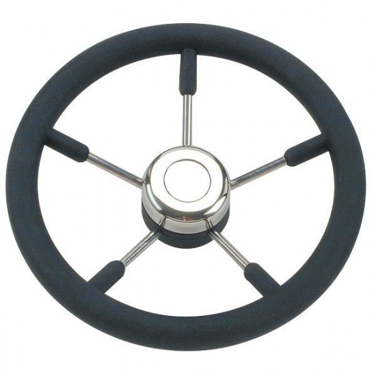 Steel steering wheel with black ring Ø35cm