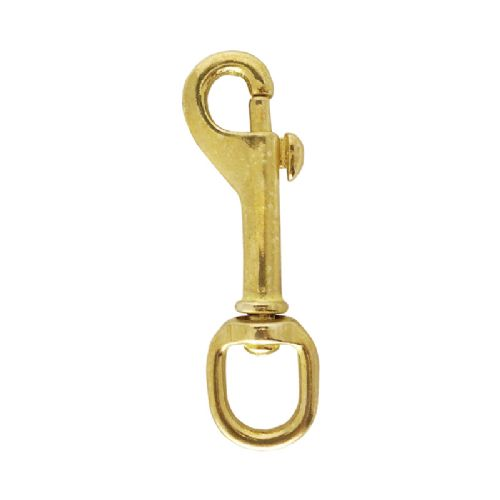 Carabiner brass w/swivel 225 B Round eye: 12 mm
