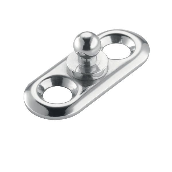 Loxx pin with plate with 2 screw holes, 10pcs