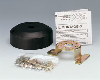 Ultraflex Mounting flange black 90°
