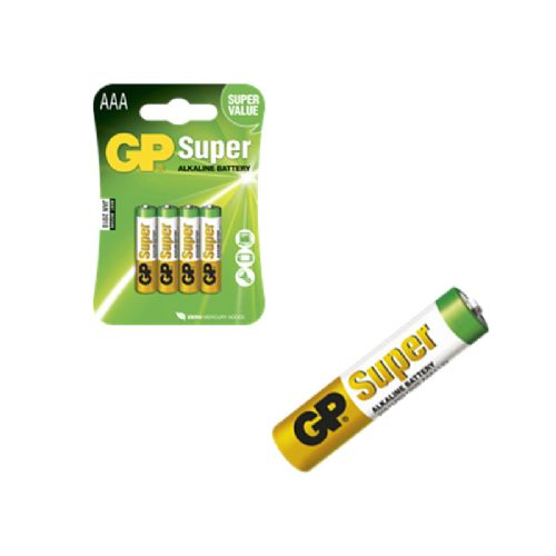 GP Super Alkaline 4-pack LR 3 - AAA - 1.5V 10.5x44.5mm