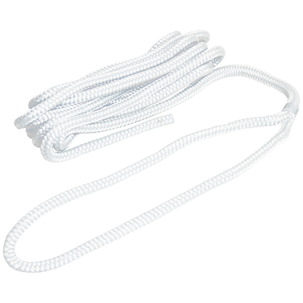 Robline mooring rope braided, White 10mm x 4m