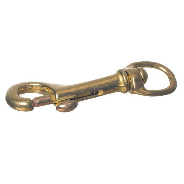 1852 Brass dog collar, eye 16mm l-77mm
