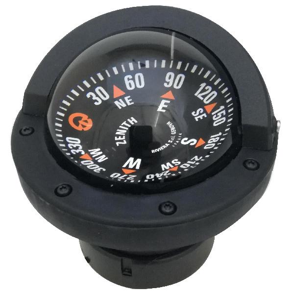 Riviera Kompass ZENITH BZ1 SLIM 80mm Bauform schwarz
