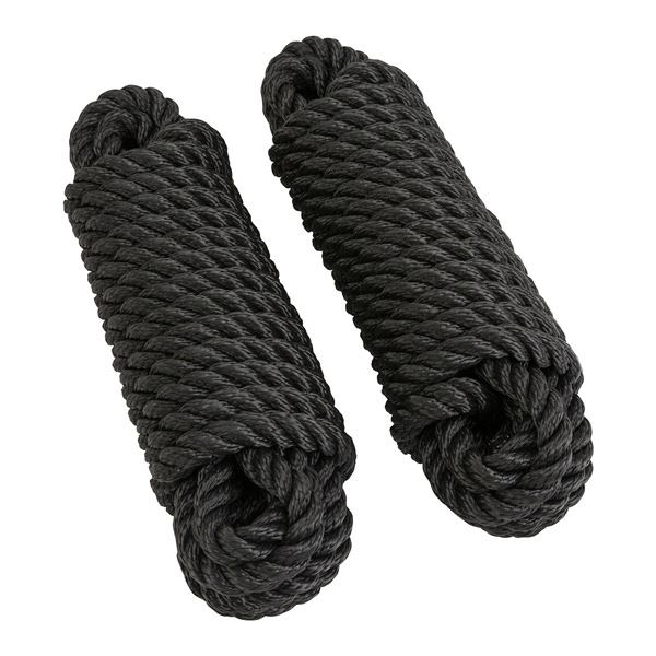 mooring line PP black Ø12 mm 6 meters 2 pcs.