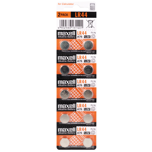 Maxell Alkaline LR44 Batterien - 10 Stück