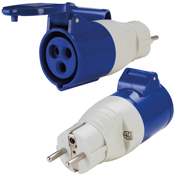 Adapter Schuko-Stecker auf CEE-Buchse