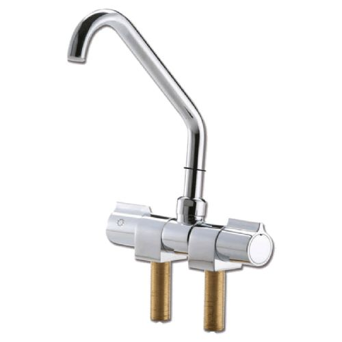 Faucet A-Mixer double Ø:14 mm x H:180 mm Con. 2 x 3/8" male N0100311