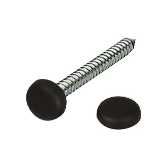 Dekokopf schwarz Ø4,8 - 6,0mm, Blister mit 20 Stück