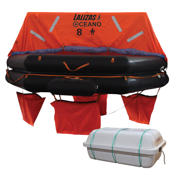 Lalizas Solas Rettungsinsel Pack A 8 Personen Flachcontainer