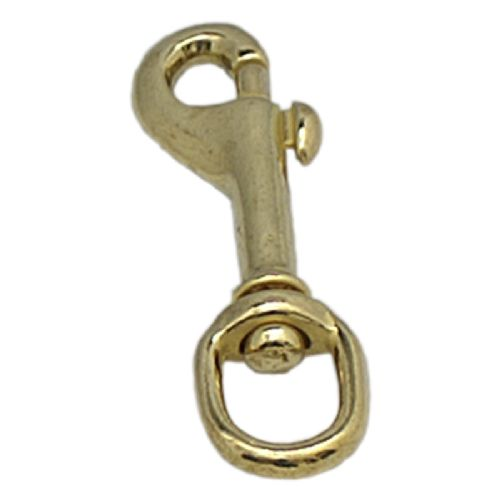 Karabinhage m/øje messing 12 mm