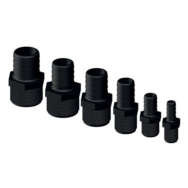 Trudesign Schlauchverbinder männlich Composite schwarz 1/2" 13mm