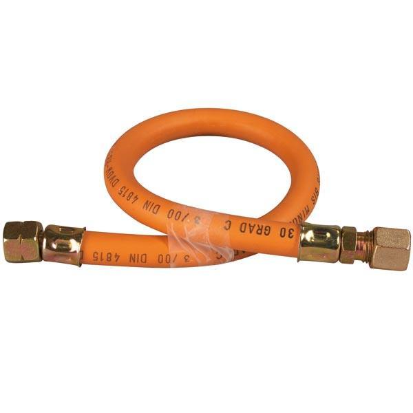 Gasschlauch 1,2m 1/4" auf 8mm Rohranschluss Blister