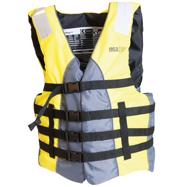 1852 swimming, water sports & water skiing vest black/lime 70+