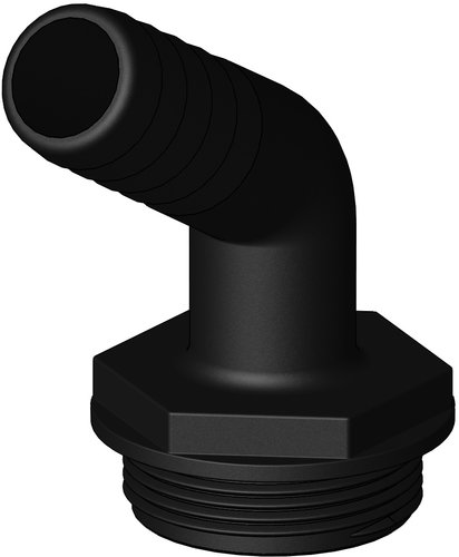Trudesign Aquavalve hose connector black 120° 1 1/2" 25mm