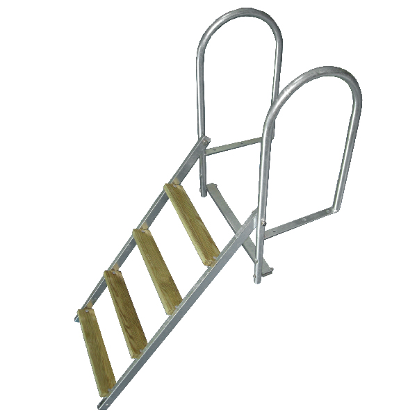 1852 Bridge ladder 4 steps, foldable, hot-dip galvanized