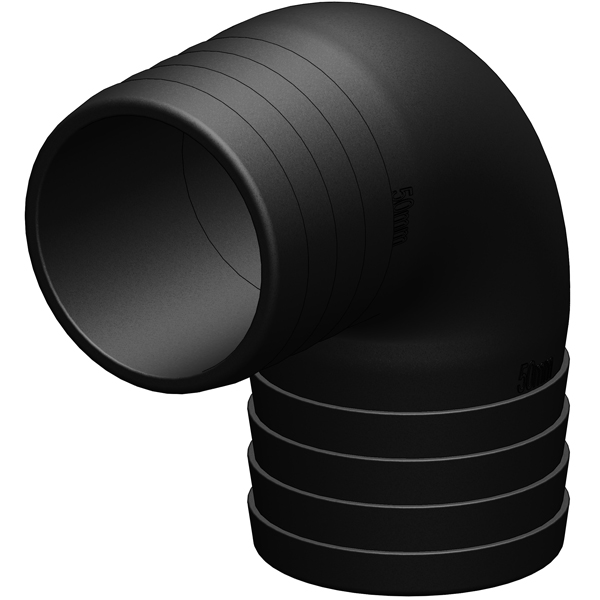 Trudesign Elbow 90° 50mm black