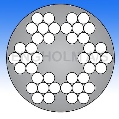 Wire galv 6x7 PVC pre-coated transparent Ø:1.8/2.5mm Breaking 192 kg
