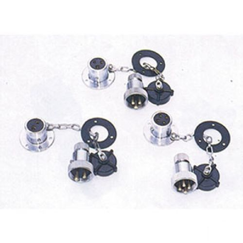 Wasserdichter Stecker und Steckdose 3-polig Ø:38 mm 5 Amp. L0638085