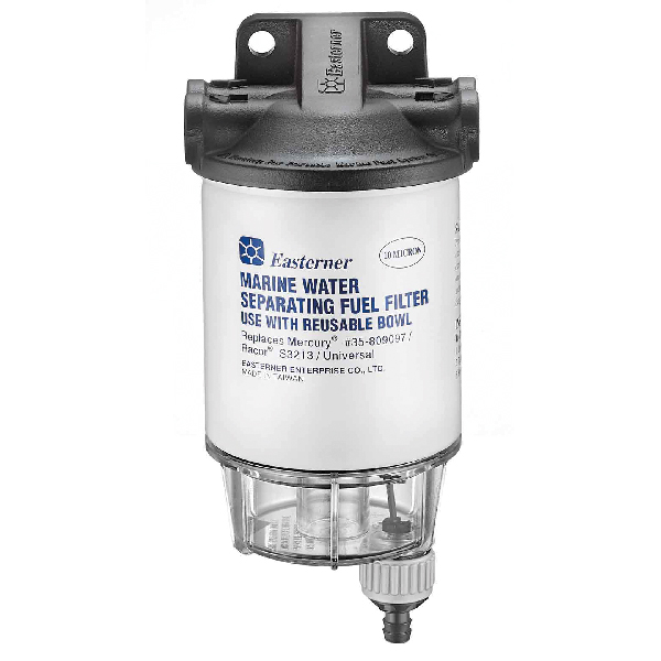 Fuel filter complete with composite top, clear bottom 10 micr