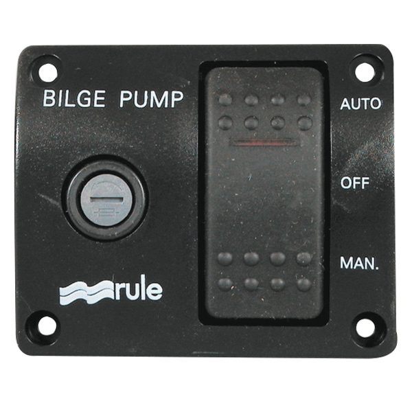 Rule Pumpenpanel 12V mit 3-Wege-Schalter und Sicherungshalter