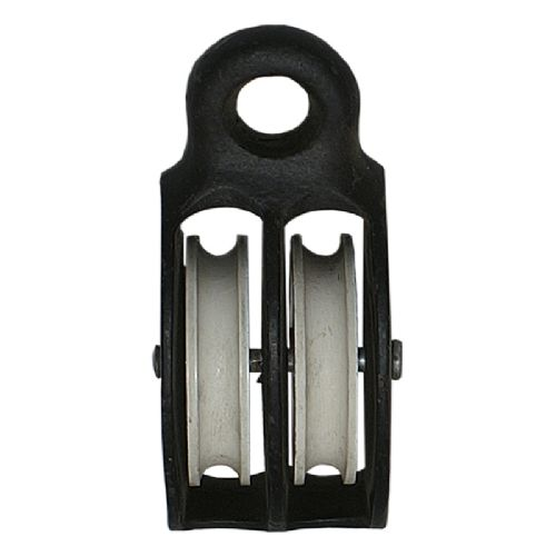 Block 2sk 1eye Schwarz 50mm Nylonscheibe F/7mm