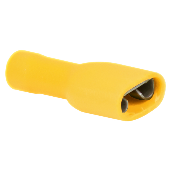 Flachstecker weiblich isoliert gelb 6,4x0,8mm 10Stk