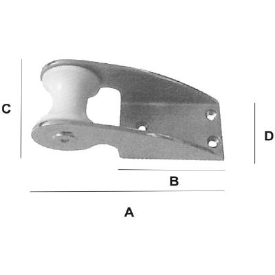 Bugrolle rf AISI 316 165 x 90 x 75 x 60 mm N3552155