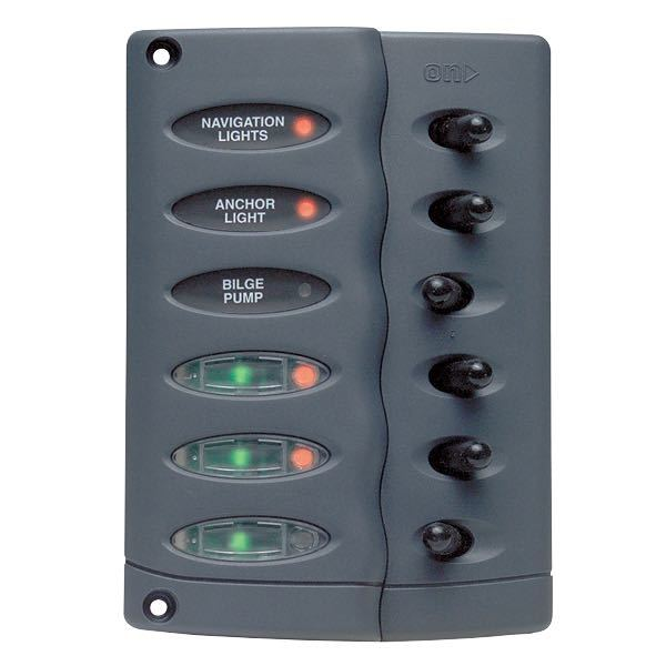 Bep lux power panel 6 cont. 12v