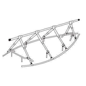 Noa deck stand with outrigger 10m, 3 positions