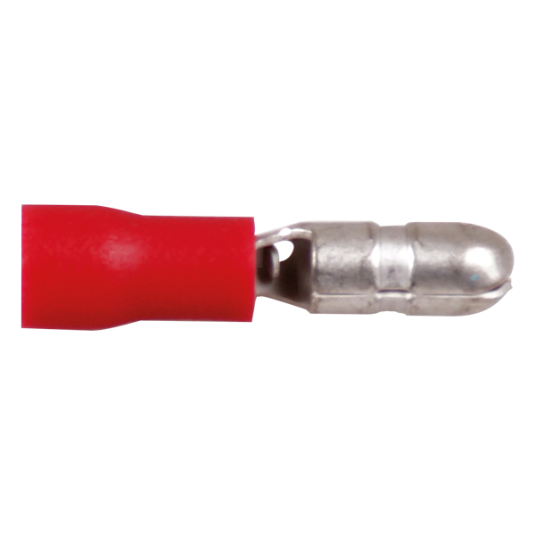 Stecker rund rot 4,0mm-100Stk
