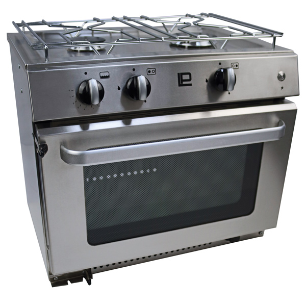 Pacific 5000 gas stove with oven, 2 burners and pot holder