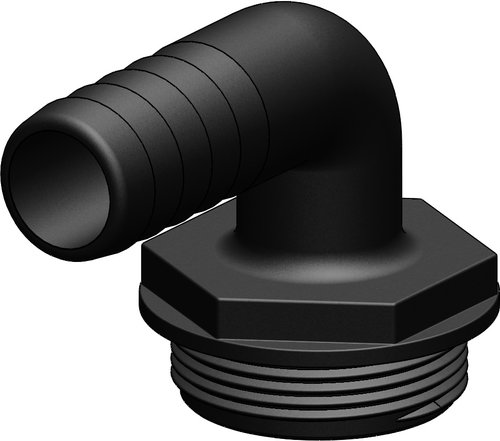Trudesign Aquavalve hose connector black 90° 1 1/2" 25mm