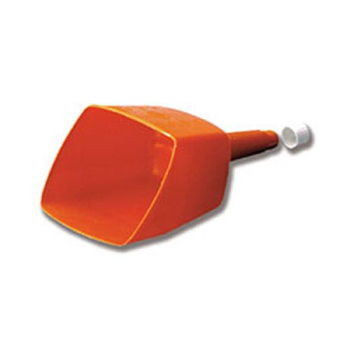 Schöpfkelle orange mit Trichter L:28 cm