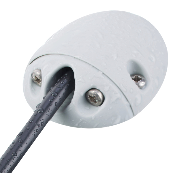 90° cable gland white nylon 10-12mm cable