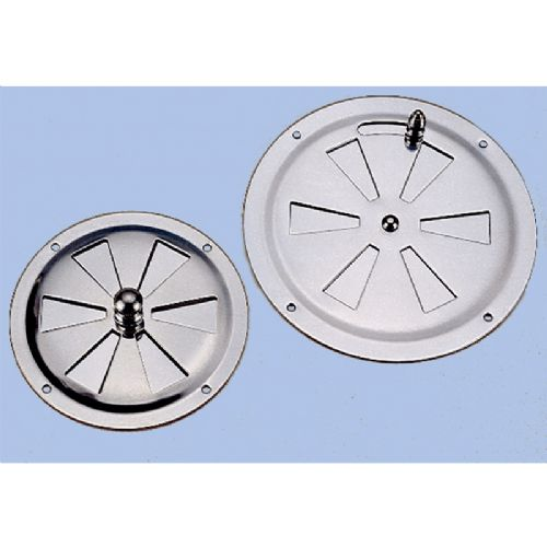 Lüftungsgitter Edelstahl rund verschließbar Ø:127 mm Mit Maschendraht