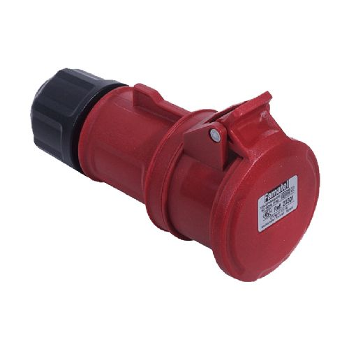 Cee intermediate connector "female" 16A 400V Red 3p+n+j IP44