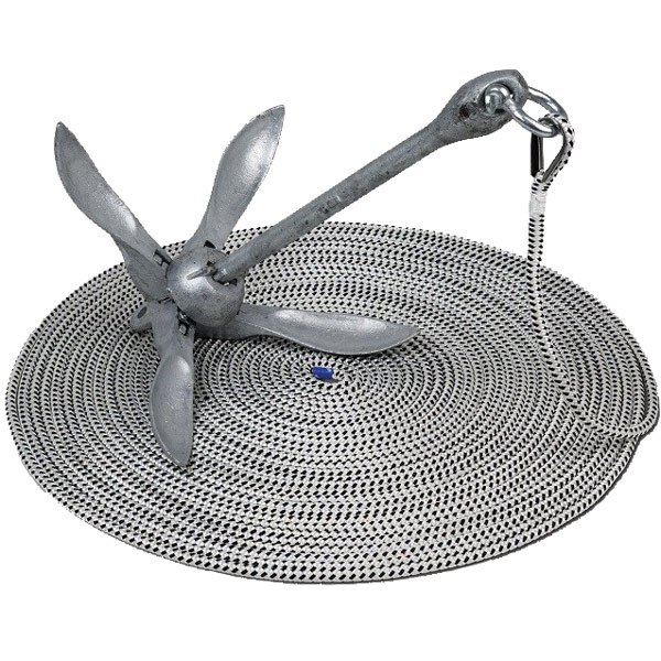 Ankerset, 6 kg Schirmanker 10mmx30m Polyesterseil