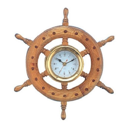 Schiffsuhr aus Teakholz Messing 83 mm *